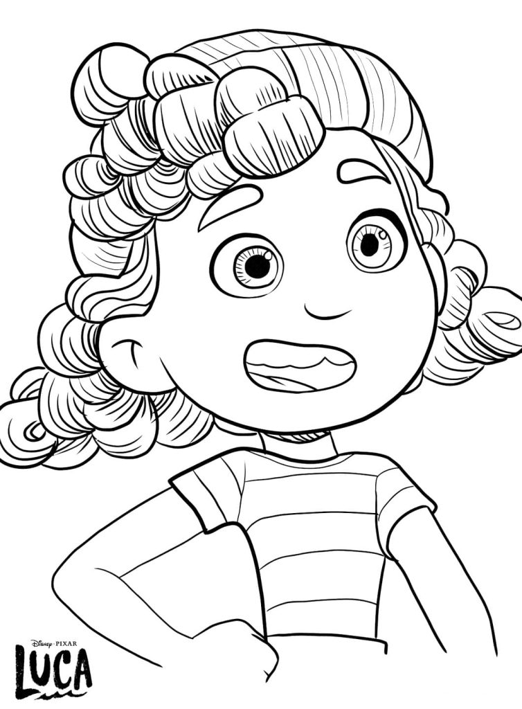 Giulia from Disney Luca - World of Coloring Pages